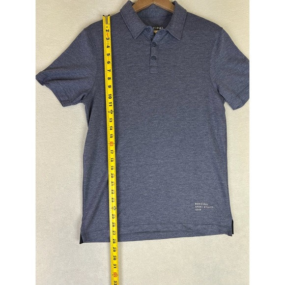 Municipal Polo Shirt Men's Small Gray Short Sleeve Performance - Picture 8 of 10